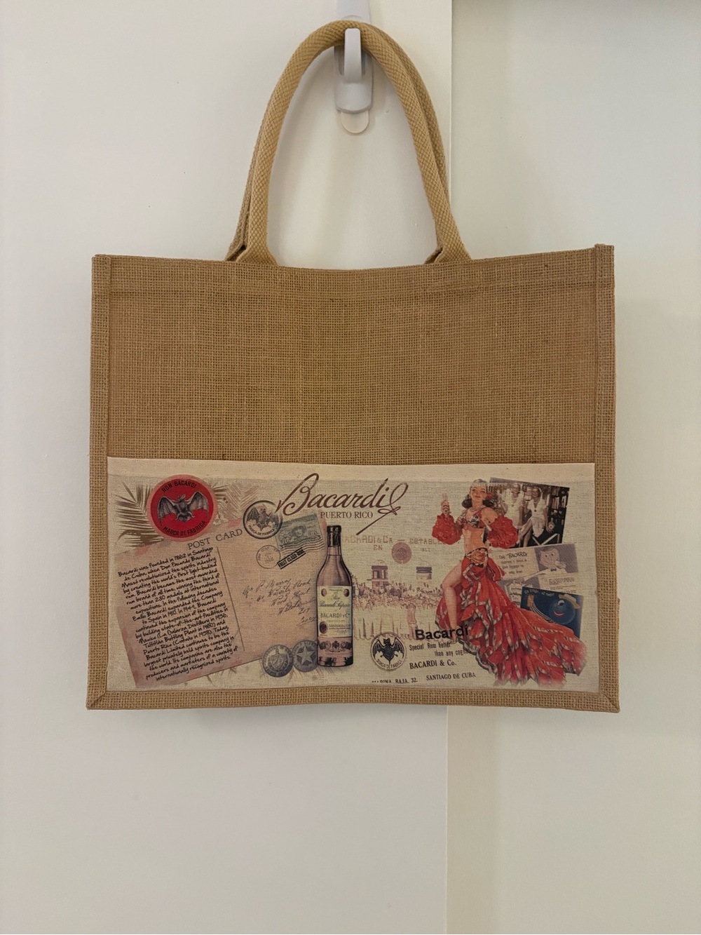 Jute Puerto Rico Tote Bag in Natural Tan